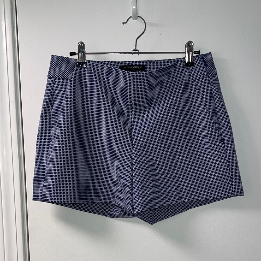 Banana Republic Blue Checkered Shorts